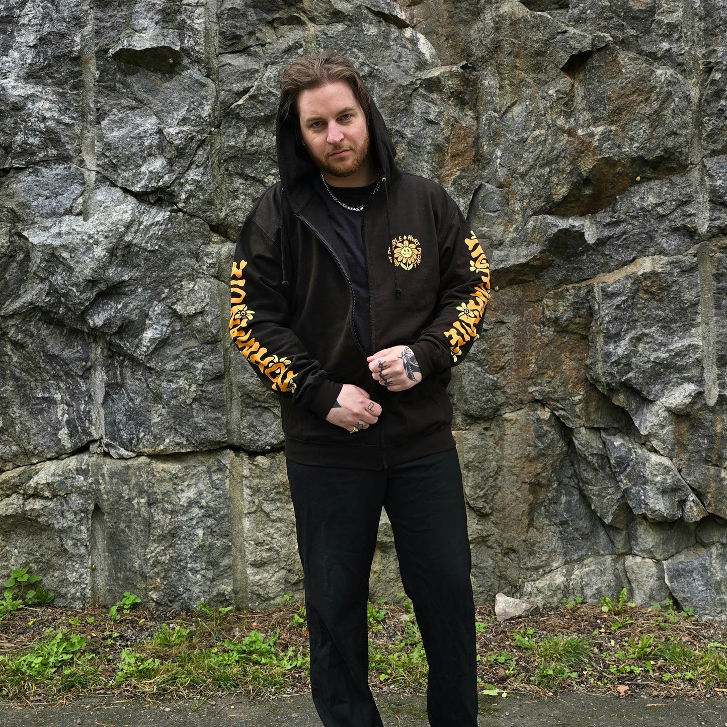 Hoodie 'Flowers For The Grave'