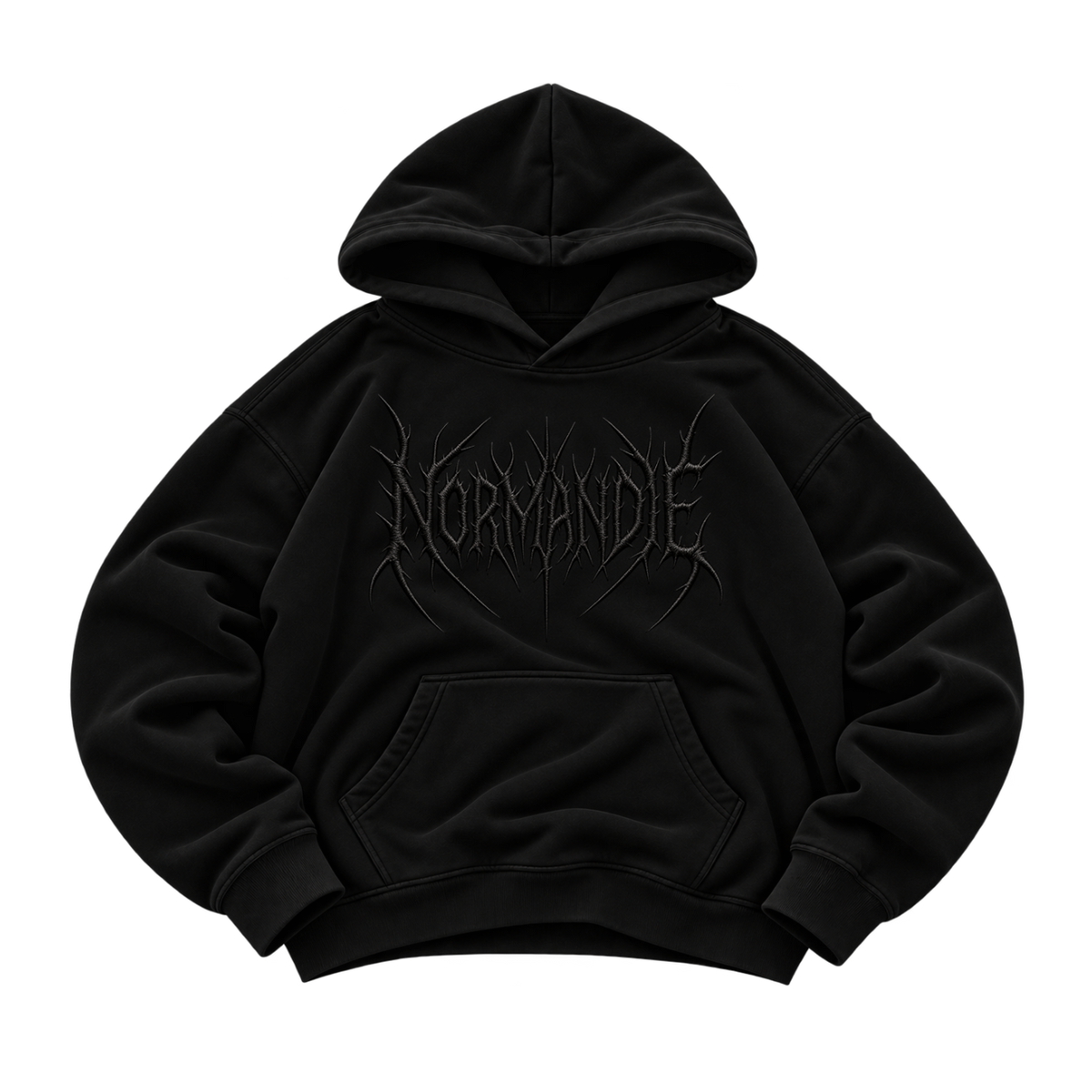 Hoodie 'Black Metal Embroidered'