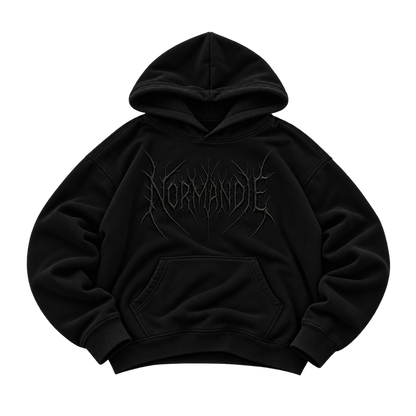 Hoodie 'Black Metal Embroidered'