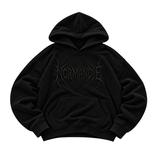 Hoodie 'Black Metal Embroidered'