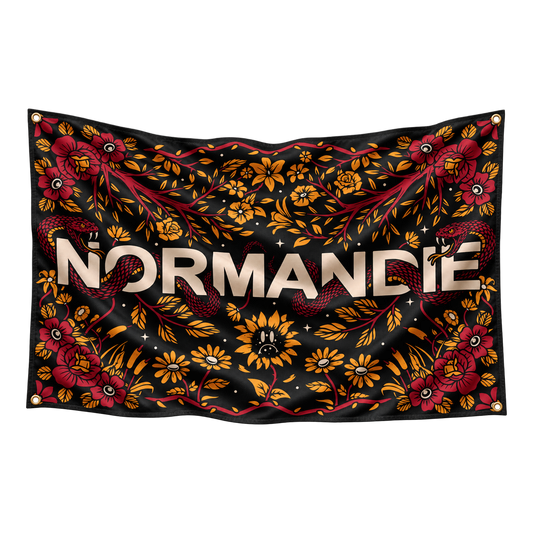 Flag 'Snake & Flower' – front
